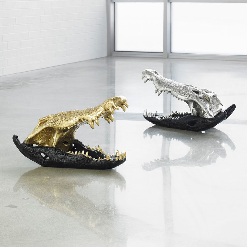 Phillips Collection Crocodile Skull Sculpture