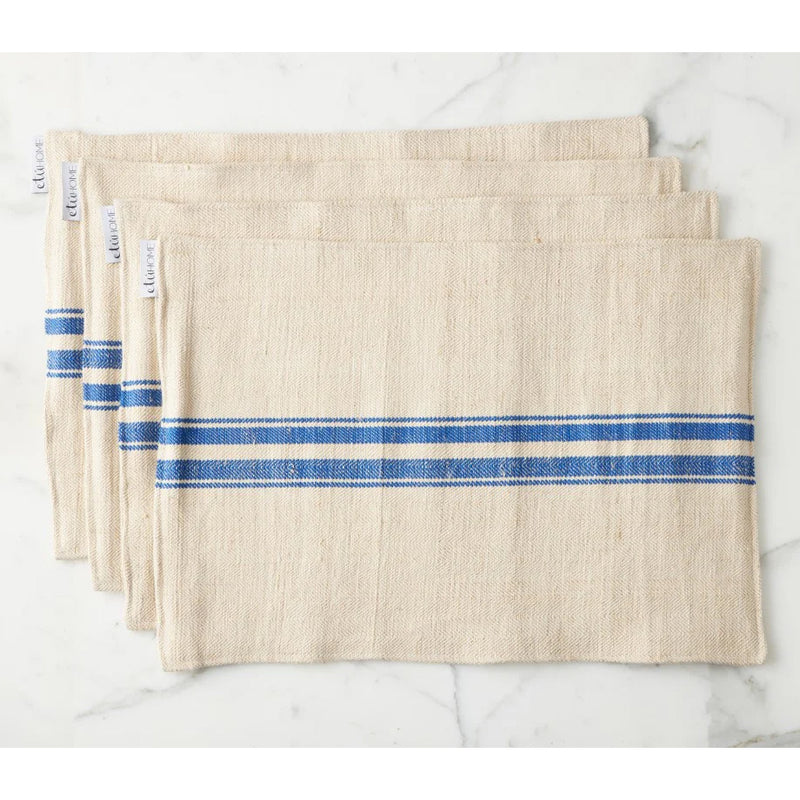 Etu Home Blue Stripe Placemat Set of 4