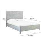 TOV Furniture Asheville Gray Washed Wooden Bed