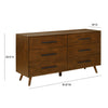 TOV Furniture Emery Pecan 6 Drawer Dresser