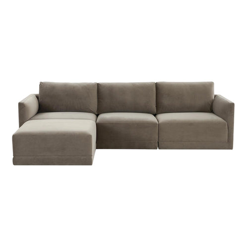 TOV Furniture Willow Velvet Modular Sectional Sofa