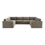 TOV Furniture Willow Velvet Modular Large U-Shape Sectional Sofa