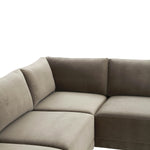 TOV Furniture Willow Velvet Modular L-Shape Sectional Sofa