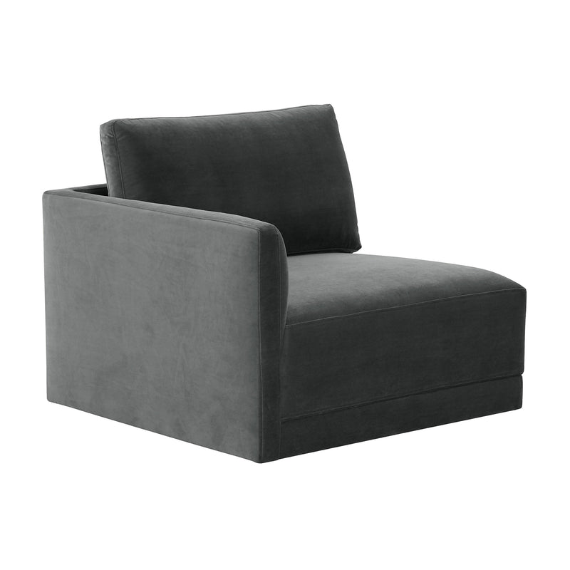 TOV Furniture Willow Velvet LAF Corner Chair