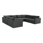 TOV Furniture Willow Velvet Modular Large U-Shape Sectional Sofa