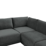 TOV Furniture Willow Velvet Modular Large U-Shape Sectional Sofa