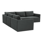 TOV Furniture Willow Velvet Modular L-Shape Sectional Sofa