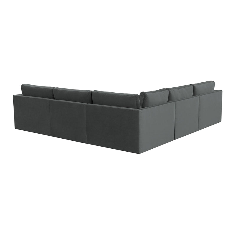 TOV Furniture Willow Velvet Modular L-Shape Sectional Sofa