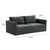 TOV Furniture Willow Velvet Modular Loveseat