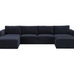 TOV Furniture Willow Velvet Modular U-Shape Sectional Sofa