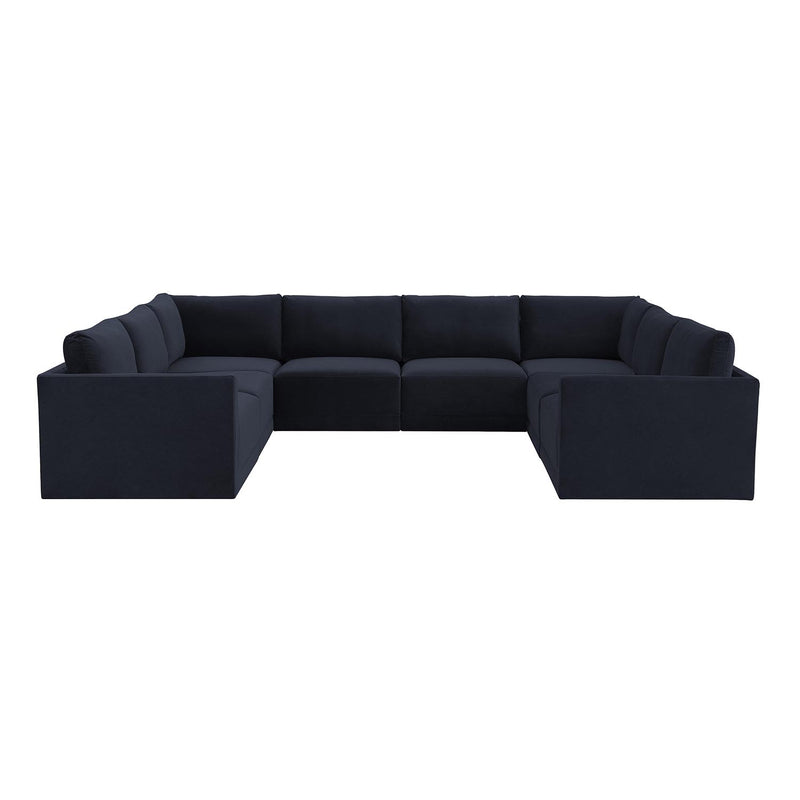 TOV Furniture Willow Velvet Modular Large U-Shape Sectional Sofa