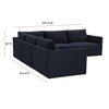 TOV Furniture Willow Velvet Modular L-Shape Sectional Sofa