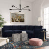 TOV Furniture Willow Velvet Modular L-Shape Sectional Sofa