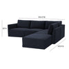 TOV Furniture Willow Velvet Modular RAF Sectional Sofa