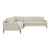 TOV Furniture Serena Velvet L-Shape Sectional Sofa