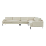 TOV Furniture Serena Velvet Large L-Shape Sectional Sofa