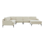 TOV Furniture Serena Velvet Large Chaise Sectional Sofa