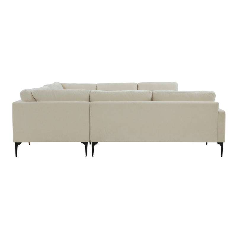 TOV Furniture Serena Velvet U-Shape Sectional Sofa