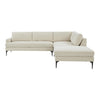 TOV Furniture Serena Velvet Large RAF Chaise Sectional Sofa