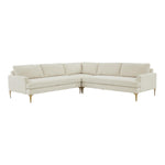 TOV Furniture Serena Velvet L-Shape Sectional Sofa