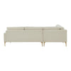 TOV Furniture Serena Velvet L-Shape Sectional Sofa