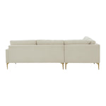 TOV Furniture Serena Velvet L-Shape Sectional Sofa