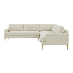 TOV Furniture Serena Velvet L-Shape Sectional Sofa