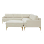 TOV Furniture Serena Velvet Large Chaise Sectional Sofa