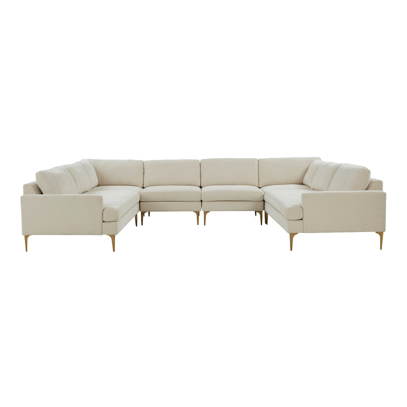 TOV Furniture Serena Velvet U-Shape Sectional Sofa