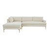 TOV Furniture Serena Velvet LAF Chaise Sectional Sofa