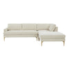 TOV Furniture Serena Velvet RAF Chaise Sectional Sofa