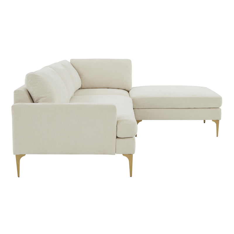 TOV Furniture Serena Velvet RAF Chaise Sectional Sofa