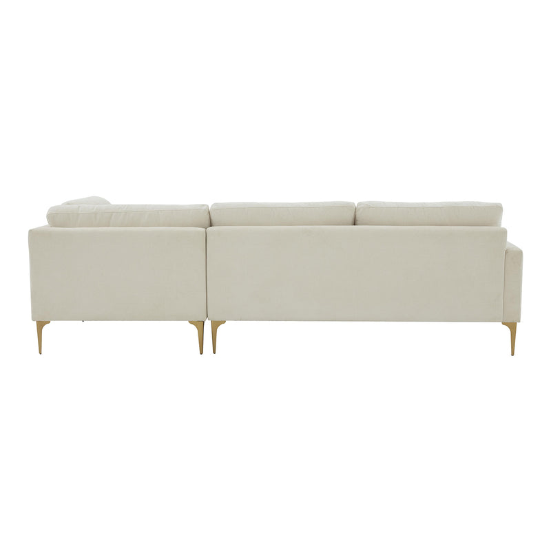 TOV Furniture Serena Velvet RAF Chaise Sectional Sofa