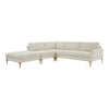 TOV Furniture Serena Velvet Large LAF Chaise Sectional Sofa