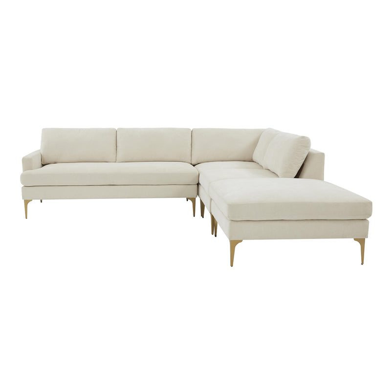 TOV Furniture Serena Velvet Large RAF Chaise Sectional Sofa