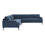 TOV Furniture Serena Velvet L-Shape Sectional Sofa