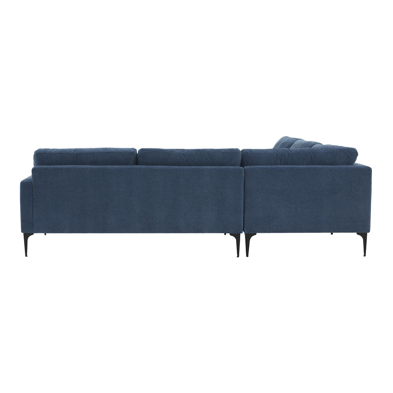 TOV Furniture Serena Velvet L-Shape Sectional Sofa