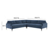 TOV Furniture Serena Velvet L-Shape Sectional Sofa