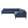 TOV Furniture Serena Velvet Large L-Shape Sectional Sofa