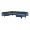 TOV Furniture Serena Velvet Large Chaise Sectional Sofa