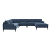 TOV Furniture Serena Velvet Large Chaise Sectional Sofa