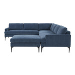 TOV Furniture Serena Velvet Large Chaise Sectional Sofa