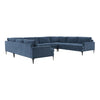 TOV Furniture Serena Velvet U-Shape Sectional Sofa