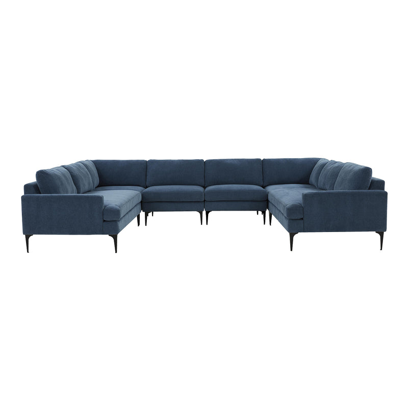 TOV Furniture Serena Velvet U-Shape Sectional Sofa