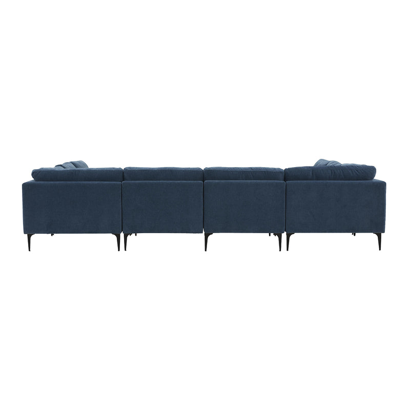 TOV Furniture Serena Velvet U-Shape Sectional Sofa