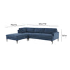 TOV Furniture Serena Velvet LAF Chaise Sectional Sofa