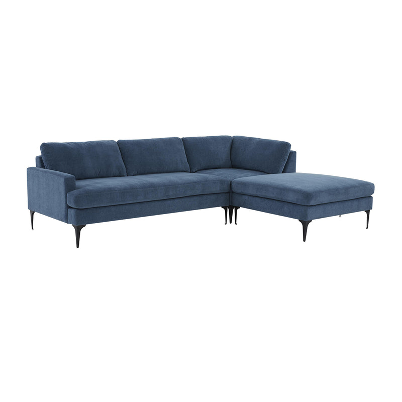 TOV Furniture Serena Velvet RAF Chaise Sectional Sofa