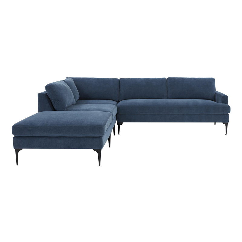 TOV Furniture Serena Velvet Large LAF Chaise Sectional Sofa