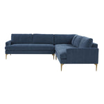 TOV Furniture Serena Velvet L-Shape Sectional Sofa