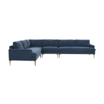 TOV Furniture Serena Velvet Large L-Shape Sectional Sofa